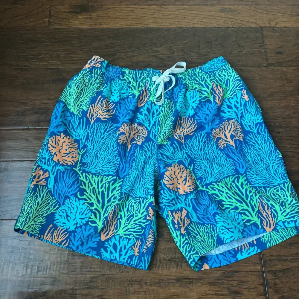 Chubbies 7 Swim Short Lined‎ Bright Blue 7” Inseam Vacation Size M Men’s